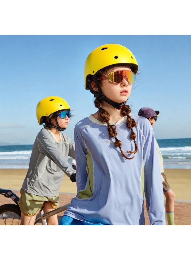 GGEROU Kids Bike Helmet,Adjustable Toddler & Child Bicycle Helmet,Multi-Sport Safety Helmet for Kids Adult Youth,Lightweight for Scooter,Cycling,Skateboard Yellow - Image 3