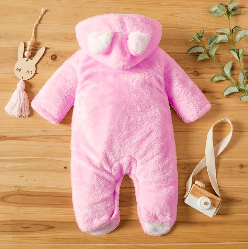First Kick Baby Wearable Sleeping Bag New Born Hooded Snap Button Closer Security Bag 912 Months Pink - Image 2