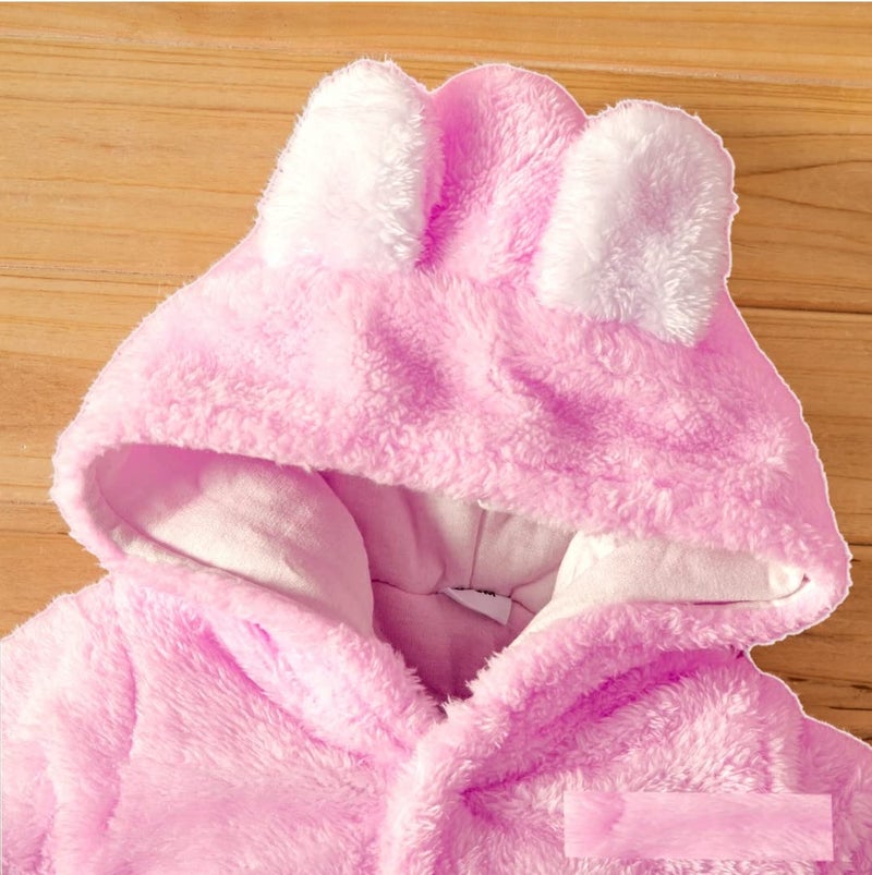 First Kick Baby Wearable Sleeping Bag New Born Hooded Snap Button Closer Security Bag 912 Months Pink - Image 3
