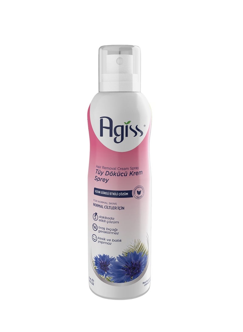 Agiss Hair Removal Cream Spray for Women – Fast & Painless Hair Removal, Smooth Skin Formula for Normal Skin – No Razor Needed – Long-Lasting Results - Image 1