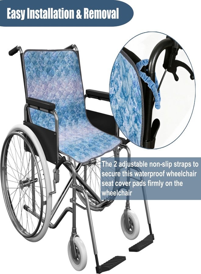ELFULLY Wheelchair Waterproof Chair Pad for Incontinence, Highly Absorbent Seat Cover for Elderly, Reusable Washable Anti-Slip Seat Protect Cushion with 2 Loop Handles for Adult, Blue, 33.5" x 19.2" - Image 5