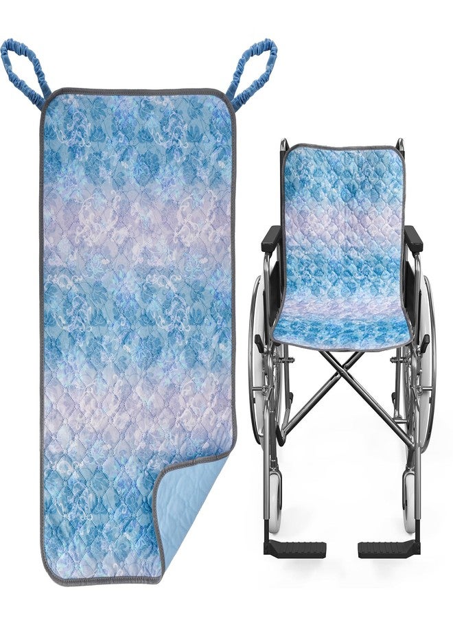 ELFULLY Wheelchair Waterproof Chair Pad for Incontinence, Highly Absorbent Seat Cover for Elderly, Reusable Washable Anti-Slip Seat Protect Cushion with 2 Loop Handles for Adult, Blue, 33.5" x 19.2" - Image 4