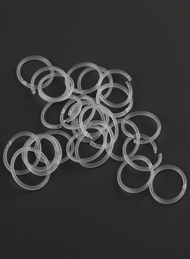 Melimarry 18 Gauge Anti-Allergy Unisex Plastic Hoop Ear Retainers, Clear Nose Rings, With Buckle, For Sensitive Ears & Skin (8mm Ring) - Image 2