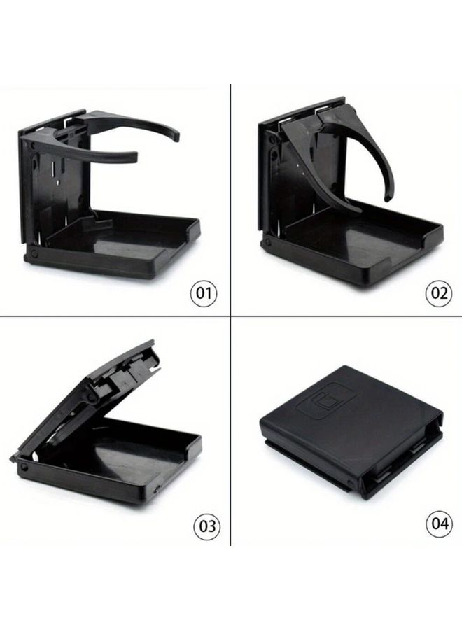 2pcs Black Adjustable Cup Holder Universal Folding Beverage Stand for Car Truck Boat - Image 5