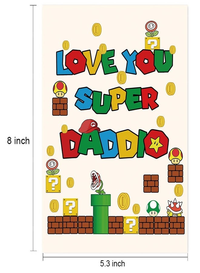 WLWLGLUCK Funny Father’s Day Card with Envelope, Super Daddio Card for Dad Daddy Grandpa, Humor Father’s Day Greeting Card from Son, Happy Father’s Day Card from Daughter Son - Image 4