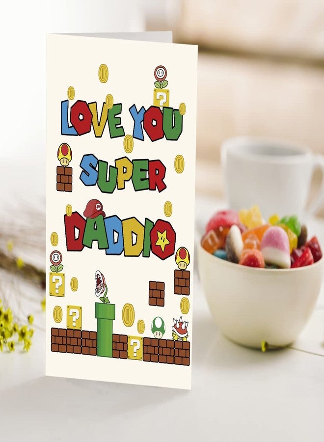 WLWLGLUCK Funny Father’s Day Card with Envelope, Super Daddio Card for Dad Daddy Grandpa, Humor Father’s Day Greeting Card from Son, Happy Father’s Day Card from Daughter Son - Image 5