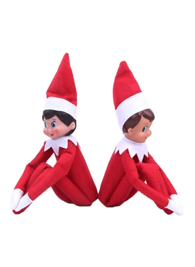 Generic - 2-Piece Christmas Elf On The Shelf Plush Toy Set 25.9 x 16.3 13cm - Image 1