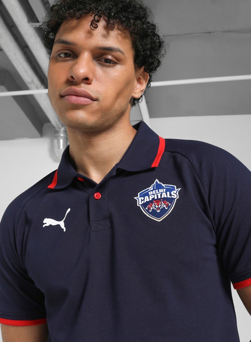 PUMA Delhi Capital Mens Blue Polo Shirt - Image 3