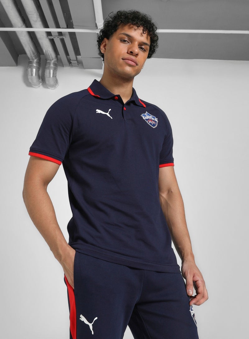 PUMA Delhi Capital Mens Blue Polo Shirt - Image 1