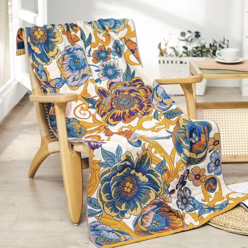 New Multi-Layer Gauze Cotton Bath Towel Soft And Comfortable Beach Towel Ethnic Wind Sun God Skin-Friendly Absorbent - Image 1