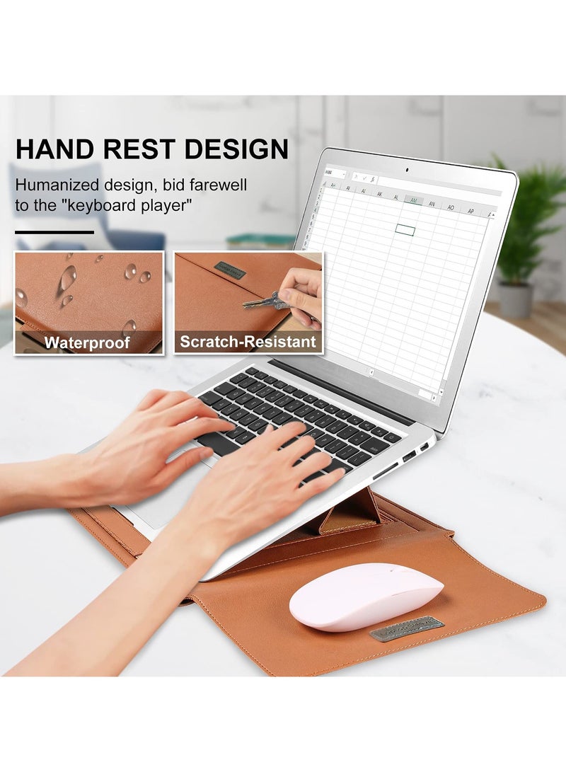 GNAFOTU 13 inch Laptop Sleeve Case, Slim Laptop Carrying Case with Stand Function Compatible with 2018-2021 MacBook Air 13 M1/ 2016-2021 MacBook Pro 13 M1/ XPS 13 inch/ 13"-13.3" Surface Pro X 6 7 8  - Image 4