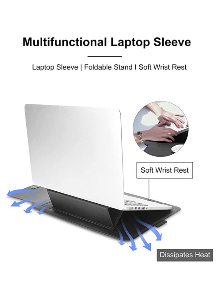 GNAFOTU 13 inch Laptop Sleeve Case, Slim Laptop Carrying Case with Stand Function Compatible with 2018-2021 MacBook Air 13 M1/ 2016-2021 MacBook Pro 13 M1/ XPS 13 inch/ 13"-13.3" Surface Pro X 6 7 8  - Image 2