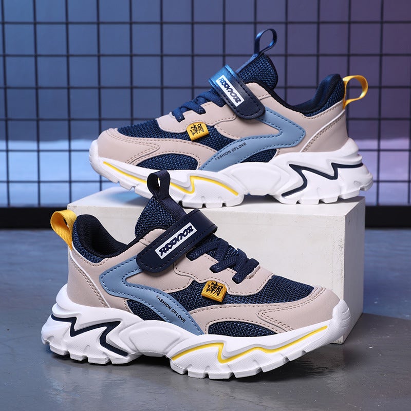 Boys' Shoes 2025 Autumn New Mesh Breathable Children'S Sports Shoes Non-Slip Soft Sole Casual Running Shoes For Older Children - Image 2