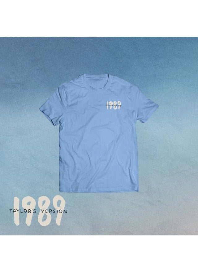 Generic - Taylor Swift Tshirt Tour Merchandise Eras Tour Short Sleeve round Neck Loose Fit Youthful Wool Blend Casual Abstract Pattern Tshirt sky blue - Image 1