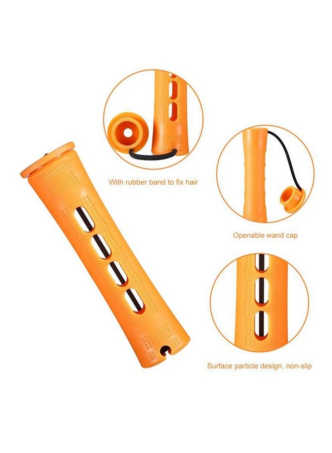 Clione 60Pcs Perm Rods Set For Natural Hair Plastic Cold Wave Rod Nonslip Hair Rollers 0.87 Inch Orange Perm Rods For Long Short Hair Curling Rods Hair Perms For Women Hair Curlers Diy Hairdressing Tools - Image 3