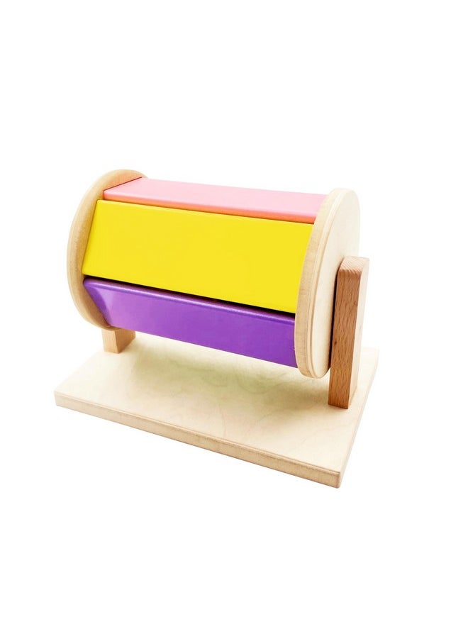 Little Genius Little Genius Wooden Colourful Spinning Drum 