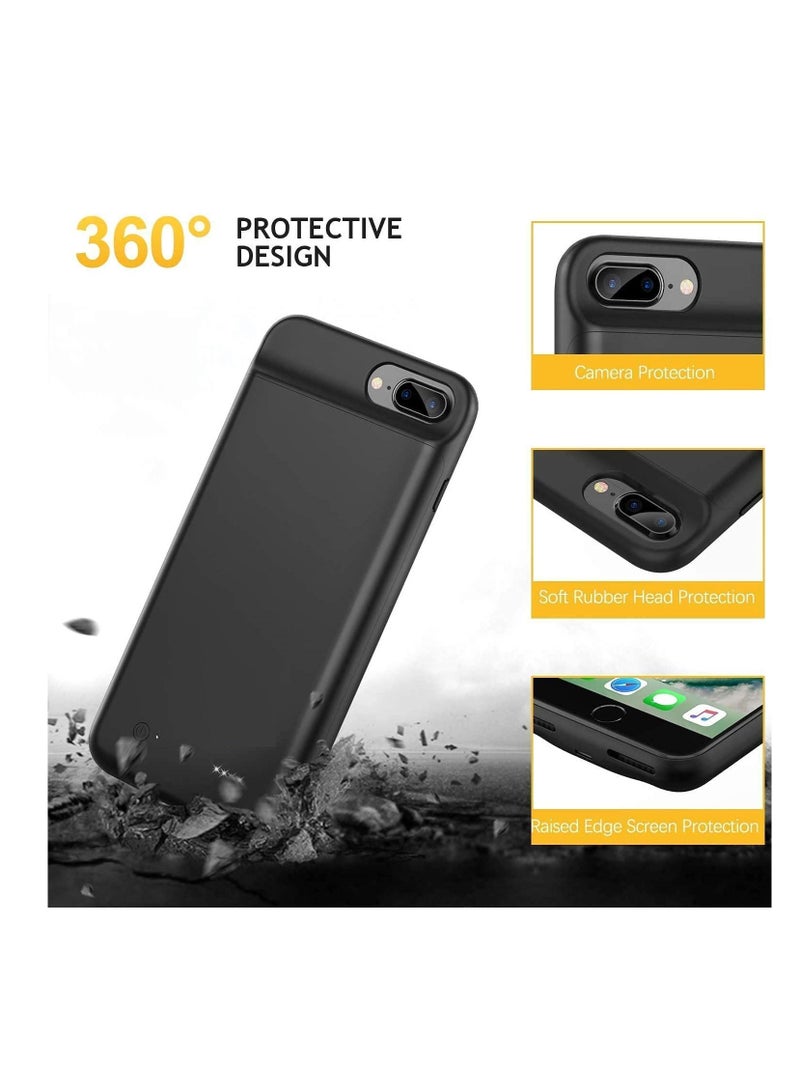 Ntech Battery Case Upgraded (4000mAh) Portable Charging Case Extended Battery Pack For (iPhone 6s Plus/6 Plus7/Plus/8 Plus) Rechargeable Charger Case (5.5 inch) BlacK - Image 3