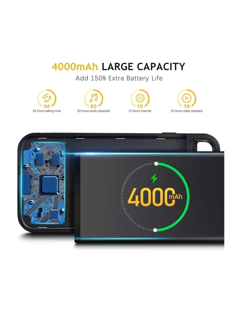 Ntech Battery Case Upgraded (4000mAh) Portable Charging Case Extended Battery Pack For (iPhone 6s Plus/6 Plus7/Plus/8 Plus) Rechargeable Charger Case (5.5 inch) BlacK - Image 2