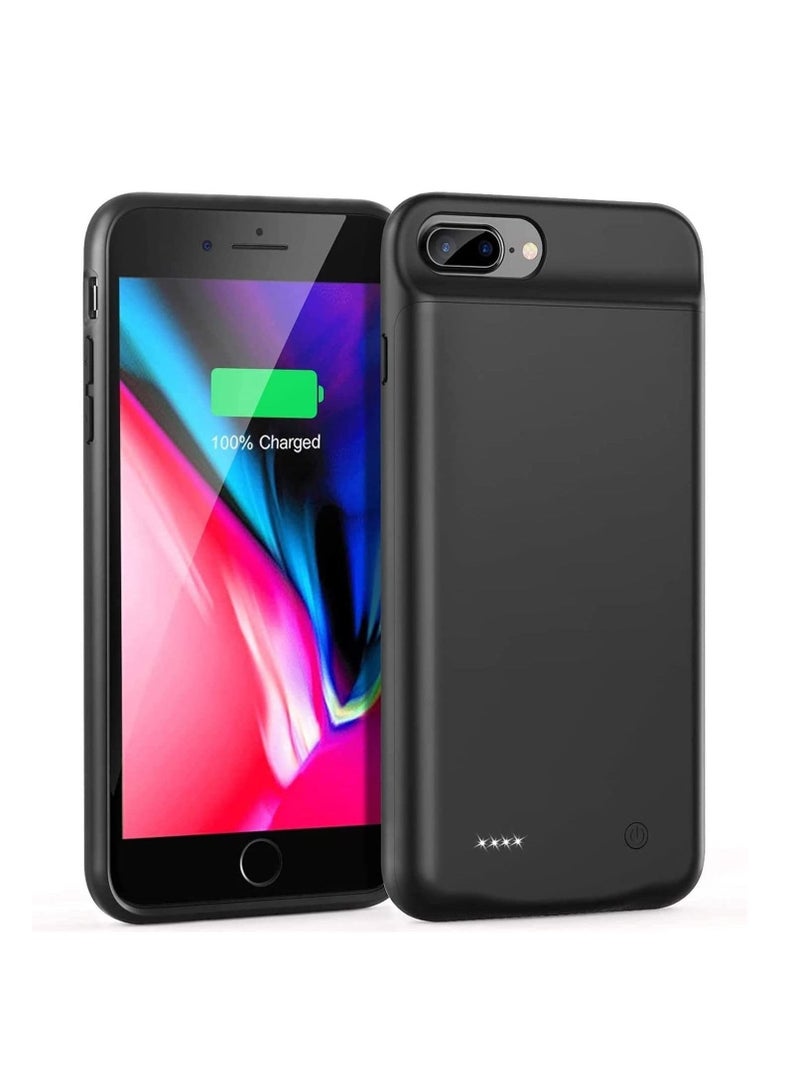 Ntech Battery Case Upgraded (4000mAh) Portable Charging Case Extended Battery Pack For (iPhone 6s Plus/6 Plus7/Plus/8 Plus) Rechargeable Charger Case (5.5 inch) BlacK - Image 1