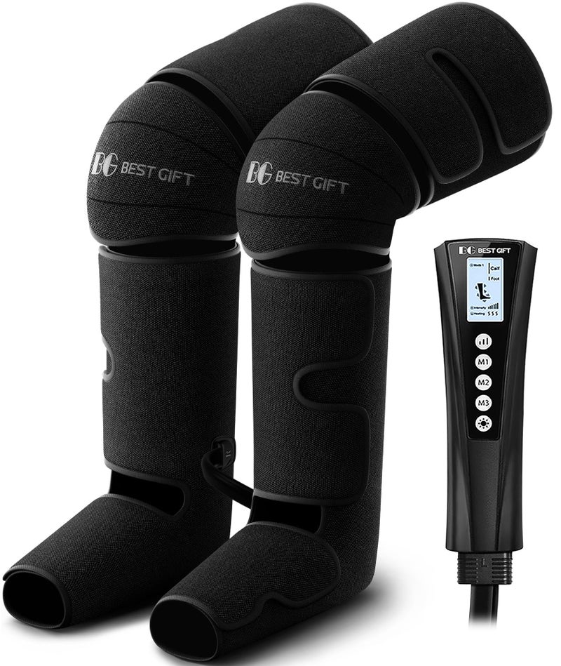 Christmas Gifts for Men Women Dad Mom Mothers Day Fathers Day Air Compression Massager with Heat for Foot Leg Calf Thigh Knee Helpful for Varicose VeinsMuscle Fatigue Cramps Swelling Edema