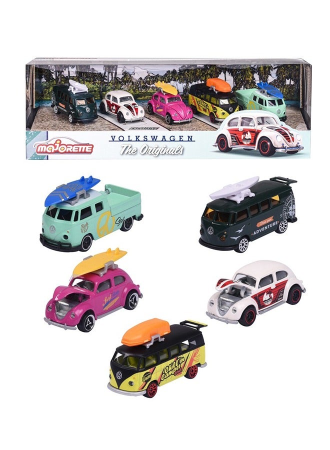 Majorette Vw The Originals 5 Pieces Pack – Die-Cast Toy Car for Kids & Collectors - Image 1