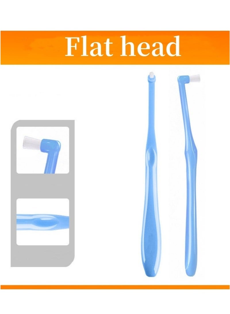 Generic 4 Pcs Orthodontic Toothbrush Brush for Braces Tiny Small Soft Trim Head and Flat Head End Tuft Toothbrush for Braces and Teeth Detail Cleaning  - Image 2