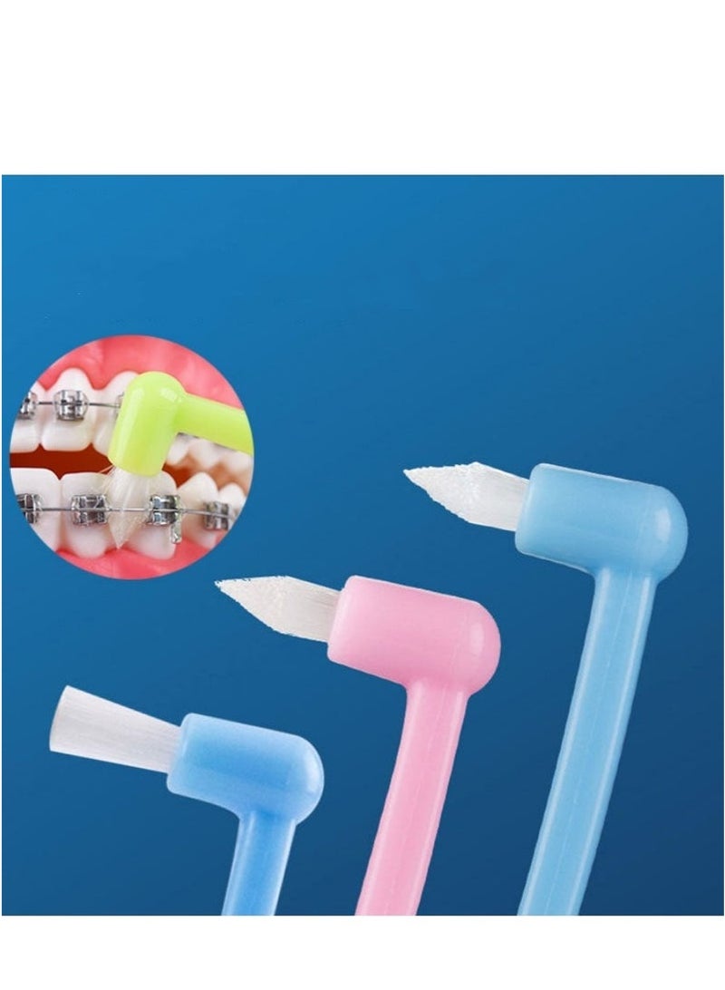 Generic 4 Pcs Orthodontic Toothbrush Brush for Braces Tiny Small Soft Trim Head and Flat Head End Tuft Toothbrush for Braces and Teeth Detail Cleaning  - Image 4