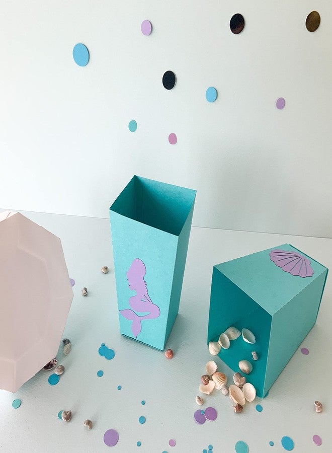 Pinfliers Under The Sea,Mermaid Theme Birthday Decorations for Girls, Paper Popcorn Box/Set of 10 Boxes,Tub Tubs, Bowl/Bday Table Decoration Items, Multicolor - Image 3