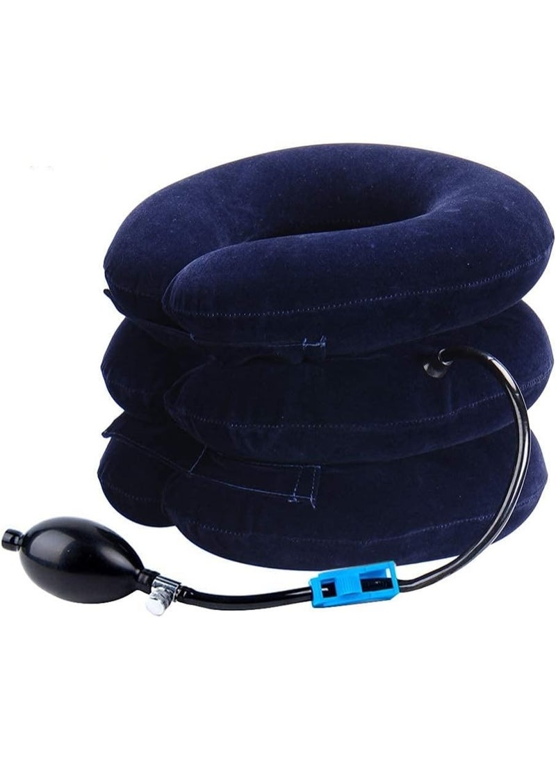FALAHOM Adjustable Cervical Neck Traction, Portable  Air Inflation Neck Traction, Inflatable Neck Stretcher, Neck Decompression, Relief Traction Spine Alignment, Ergonomic Design, Home Use - Image 1