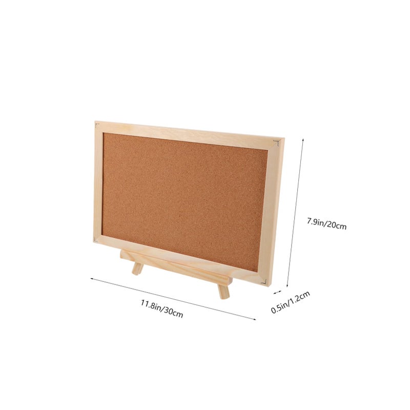 Double Sided Cork Bulletin Board Framed Pine Wood For Home Office Classroom - Image 3
