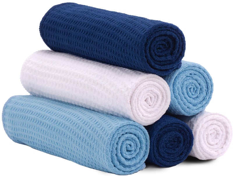 S&T INC. ST INC Microfiber Gym Towels Yoga Towel for Home and Gym Bag 16 Inch x 27 Inch 6 Pack