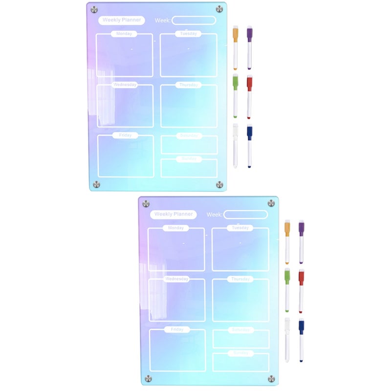 2 Sets of Memo Writing Board Decorative Message Board Erasable Planning Board - Image 1
