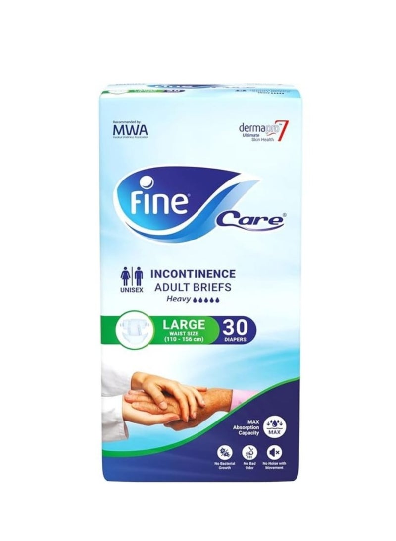 Fine Care Large Diapers 30 Pieces - All Day Comfort and Protection
