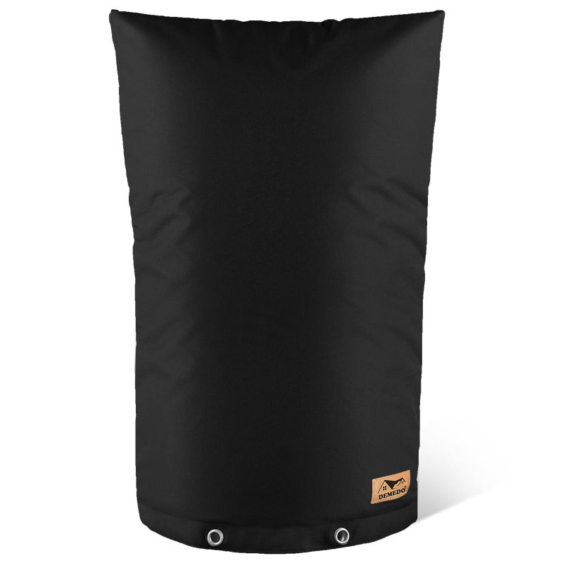 DEMEDO Backflow Preventer Insulation Cover - Water Pipe Insulation Sprinkler Cover For Outside - Insulated Backflow Cover Pouch For Irrigation Back Flow Valve In Winter Or Sun Exposure (14""W X 26""H  Black) - Image 1