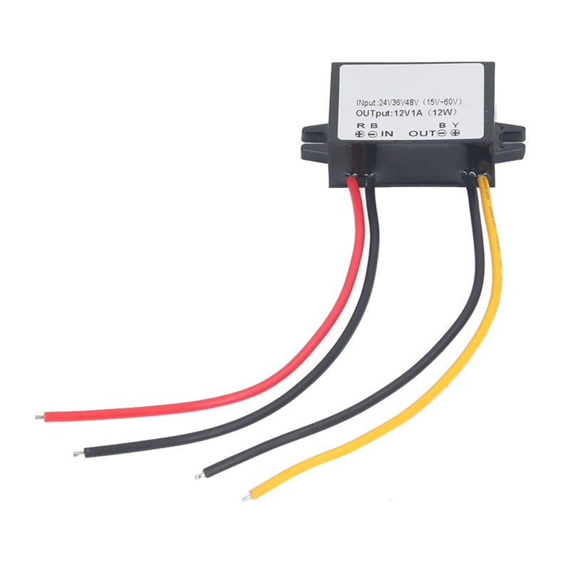 DC to DC Conventer Buck Adjustable 24V 36V 48V(15‑60V) to 12V 1A 12W Ultra Thin PP Shell Epoxy Resin Power Supplies - Image 4