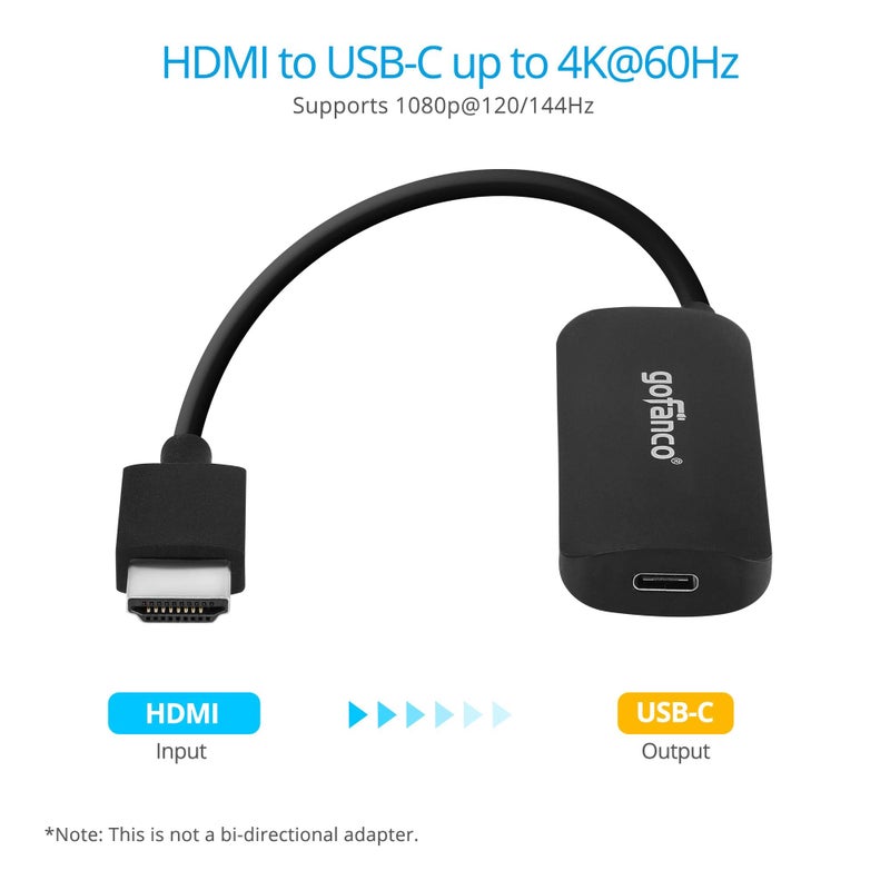 gofanco HDMI 2.0 to USB C Converter (HDMI to USB-C Monitor) â€“ Compatible with Xreal, Rokid Air/Max, VITURE One, RayNeo, Portable Monitor, laptops, Switch, ROG Ally, Steam Deck, PS4/5, Xbox(HDMIUSBC) - Image 3