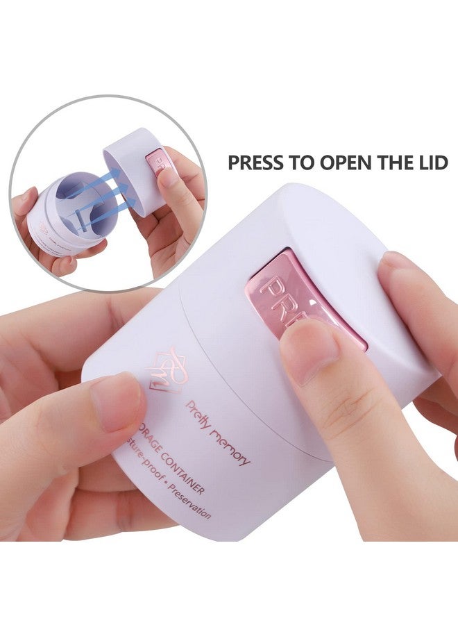 Pretty memory Glue Storage Container Tank Eyelash Extensions Adhesive Jar Stand Sealed Lash Extension Supplies White - Image 5
