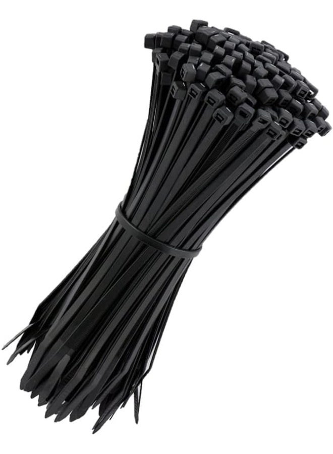 Biella 100Pcs Cable Ties Nylon Zip Ties Wraps - Cable Self-Locking Multi-Purpose Ties For Home, Office, Garden, Workshop, Industrial Etc (Black, 150X2.5Mm) - Image 1