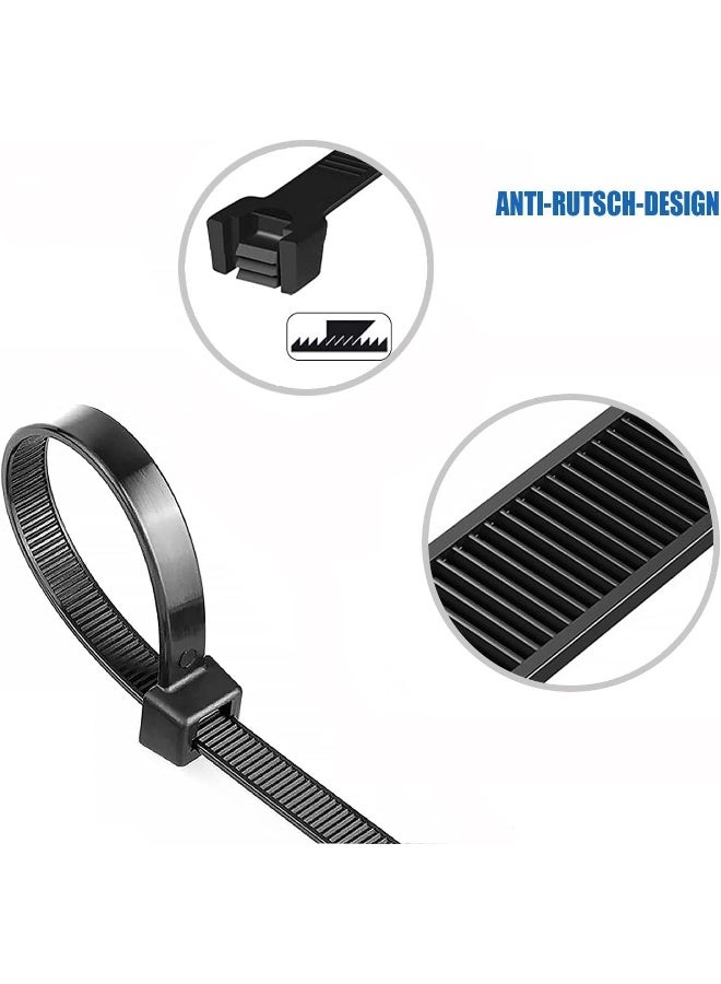 Biella 100Pcs Cable Ties Nylon Zip Ties Wraps - Cable Self-Locking Multi-Purpose Ties For Home, Office, Garden, Workshop, Industrial Etc (Black, 150X2.5Mm) - Image 5