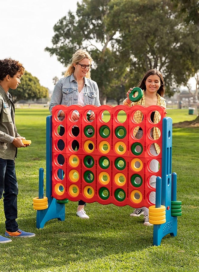 JSAITOYS Outdoor Garden Play Educational Chess Game Plastic Material Giant 4 Connect In A Row  - Image 1