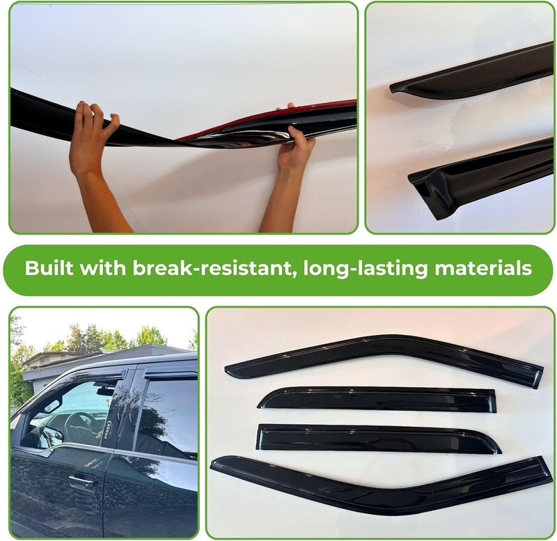 Immortal Group IG Window Visor for Hyundai Tucson 2005-2009 - 4PC Rain Guard Deflector - Image 4
