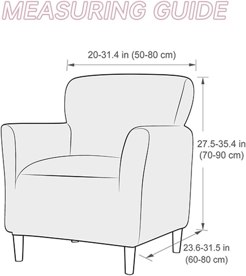 SONNACH Stretch Chair Covers with Arms 1-Piece Banquet Armchair Slipcover Velvet Mid Century Modern Armchair Slipcover Anti-Slip Furniture Protector for Living Room Friendly for Kids Pets (Pink) - Image 3