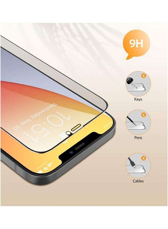 Privacy Full Screen Tempered Glass Screen Protector For Apple iPhone 12 Pro Black - Image 5