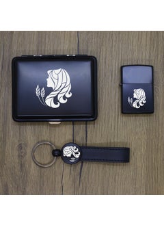 Ada Lazer Personalized Virgo Metal Plate, Zippo Lighter and Keychain Set  - Image 3