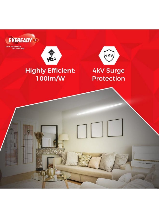Eveready Eveready 20W LED Batten | Ultraslim | Highly Efficient | 100lm/W | Fire Retardant PC Body | Lasts Upto 25000 Hours | Pack of 2 | 4kV Surge Protection | BIS Approved | White, Cool Day Light  - Image 3