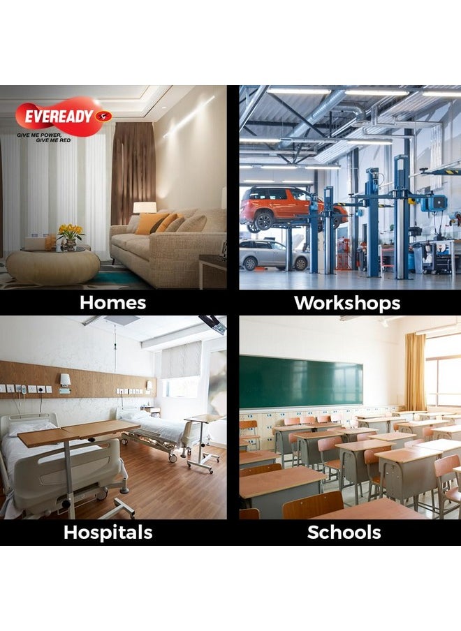Eveready Eveready 20W LED Batten | Ultraslim | Highly Efficient | 100lm/W | Fire Retardant PC Body | Lasts Upto 25000 Hours | Pack of 2 | 4kV Surge Protection | BIS Approved | White, Cool Day Light  - Image 5