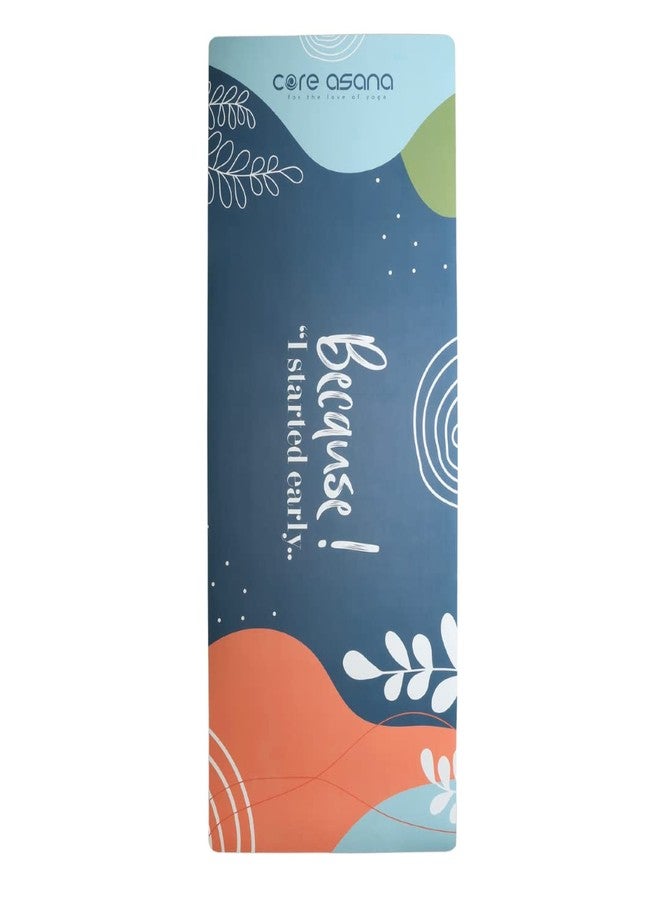 Core Asana Yoga Mat, Anti Skid Exercise Mat, PU Rubber mat (Fun Quote) - Image 2