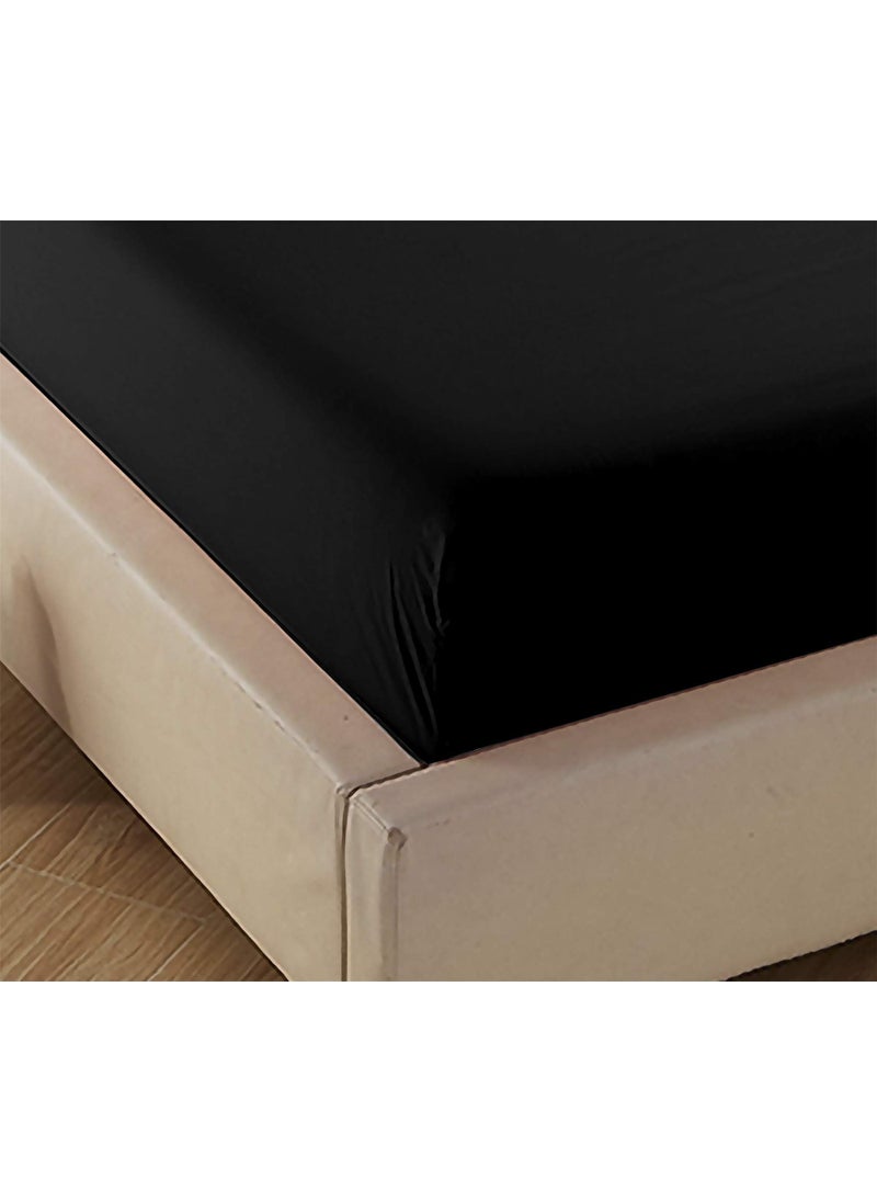 4U'LIFE 4U'LIFE 2-Pack Fitted Sheets Prime 1800 Series  Ultra Soft & Comfortable  Double Brushed Microfiber (Black  2-Pack King)  - Image 5