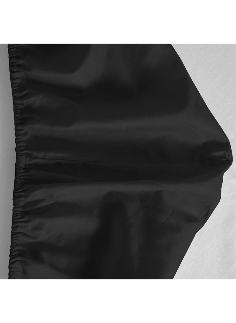 4U'LIFE 4U'LIFE 2-Pack Fitted Sheets Prime 1800 Series  Ultra Soft & Comfortable  Double Brushed Microfiber (Black  2-Pack King)  - Image 4