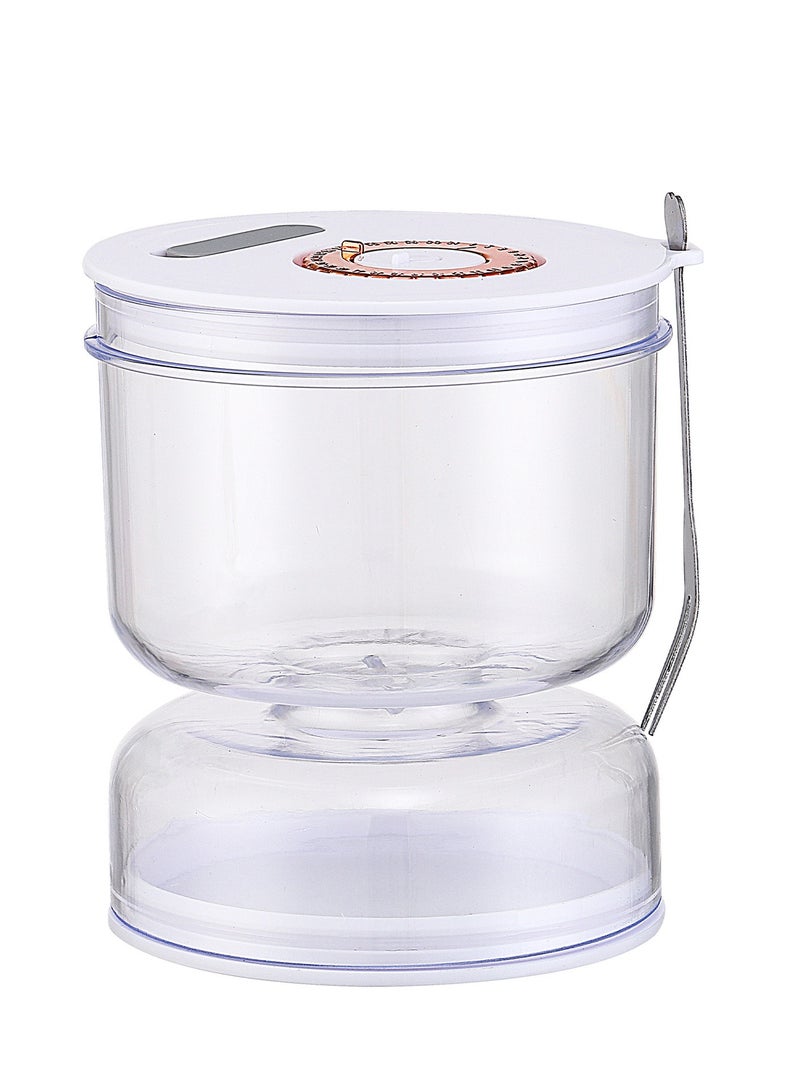 Pickle Jar 27oz Pickle Container with Strainer  LeakProof Pickle and Olive Hourglass Jar   Olive Jar with Airtight Lid Green Multifunction Jalapeno Container  Pickle Flip Jar for Fridge  with fork  - Image 1
